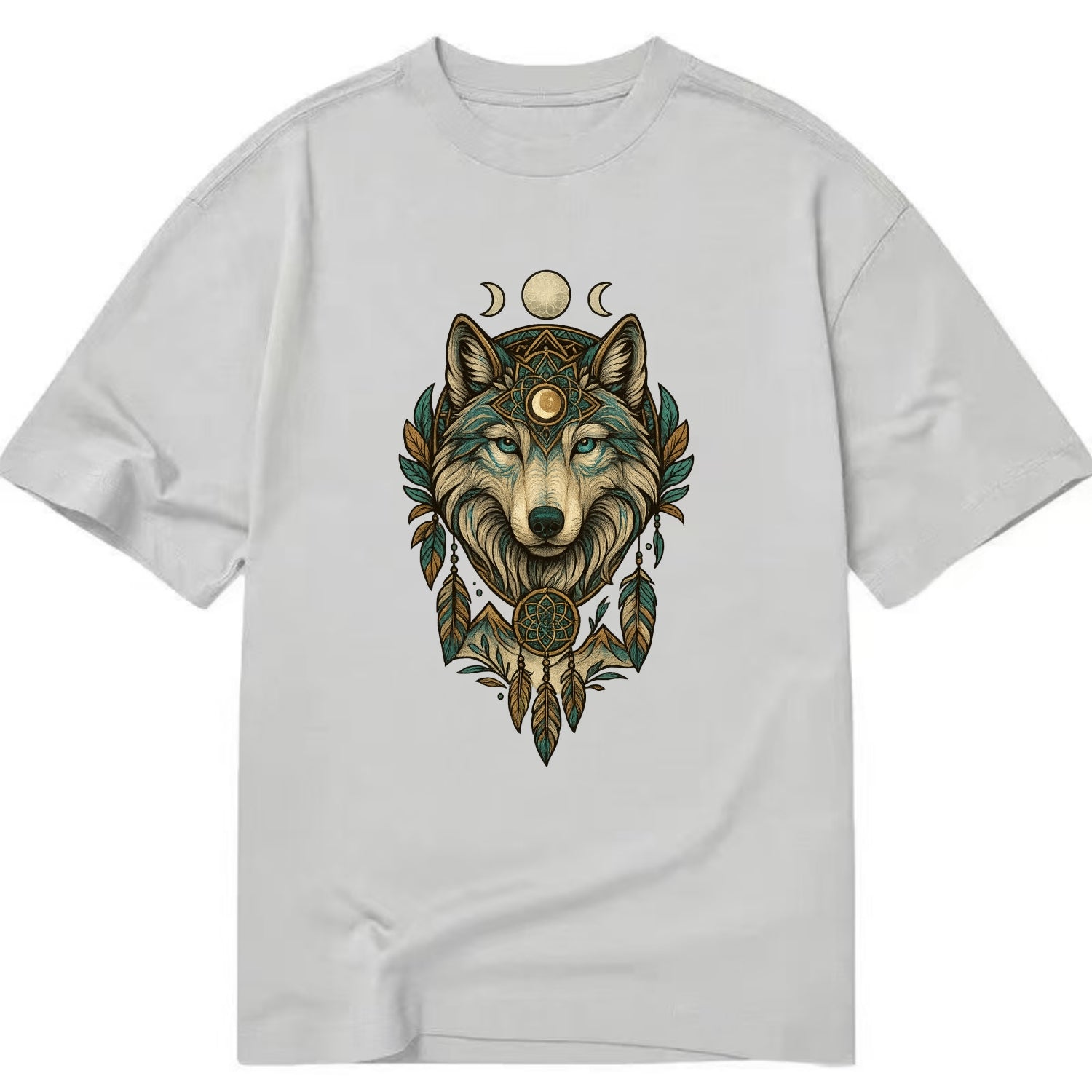 Pearl Wolf Shimmer  - Classic T-shirt - Grey