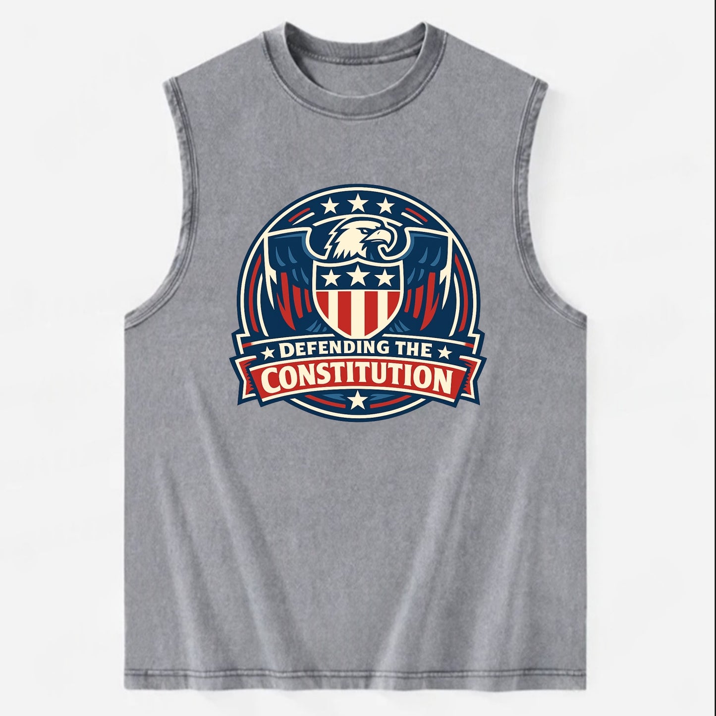 Defend Constitution - Vintage Washed Tank - Grey
