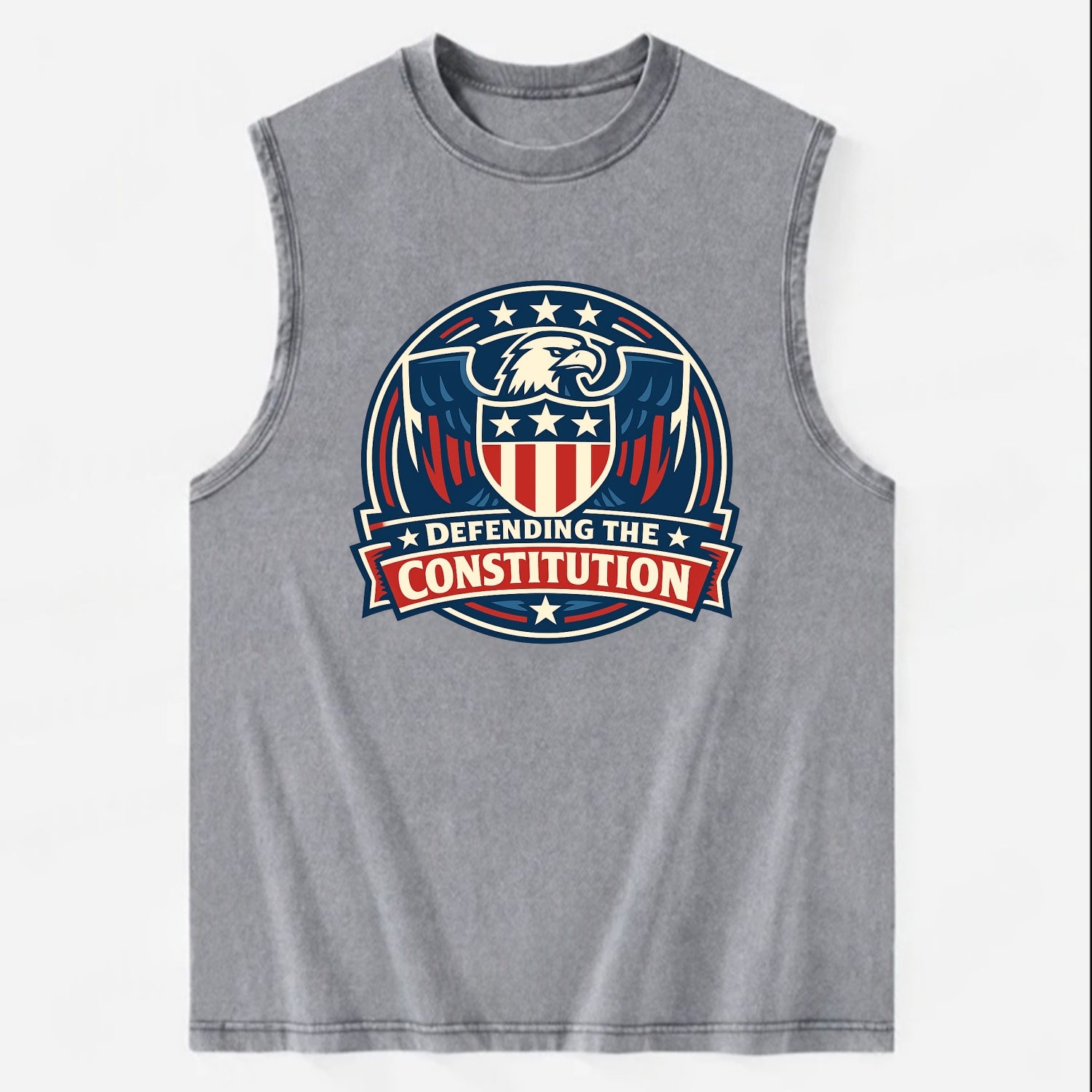 Defend Constitution - Vintage Washed Tank - Grey