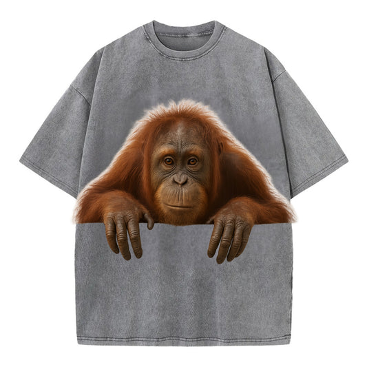 Orangutan  - Vintage T-shirt - Grey