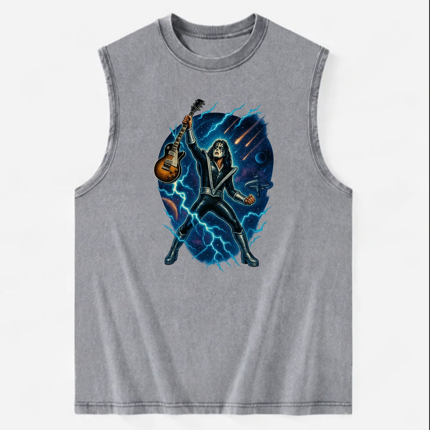 Ace Frehley Cosmic Solo - Vintage Washed Tank - Grey