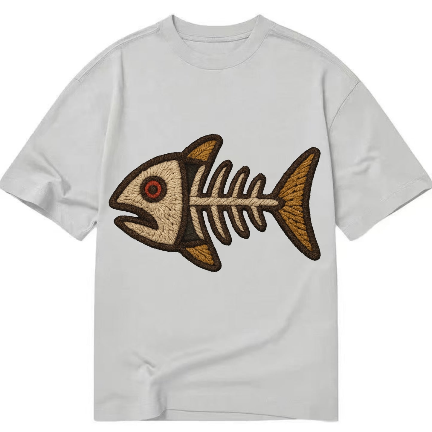Fish Skeleton  - Classic T-shirt - Grey
