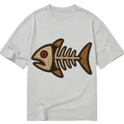 Fish Skeleton  - Classic T-shirt - Grey