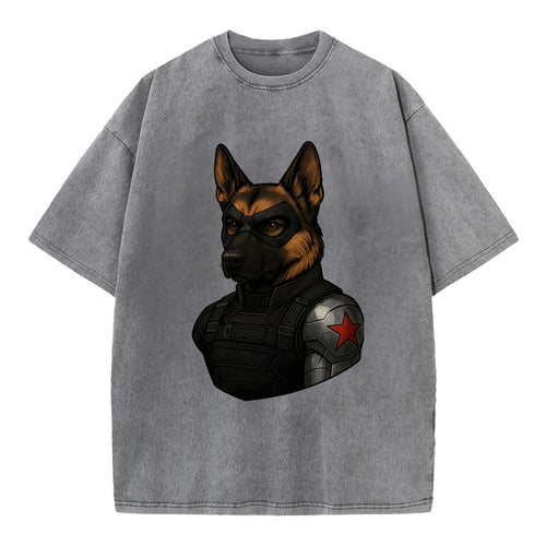 German Shepherd Winter Soldier  - Vintage T-shirt