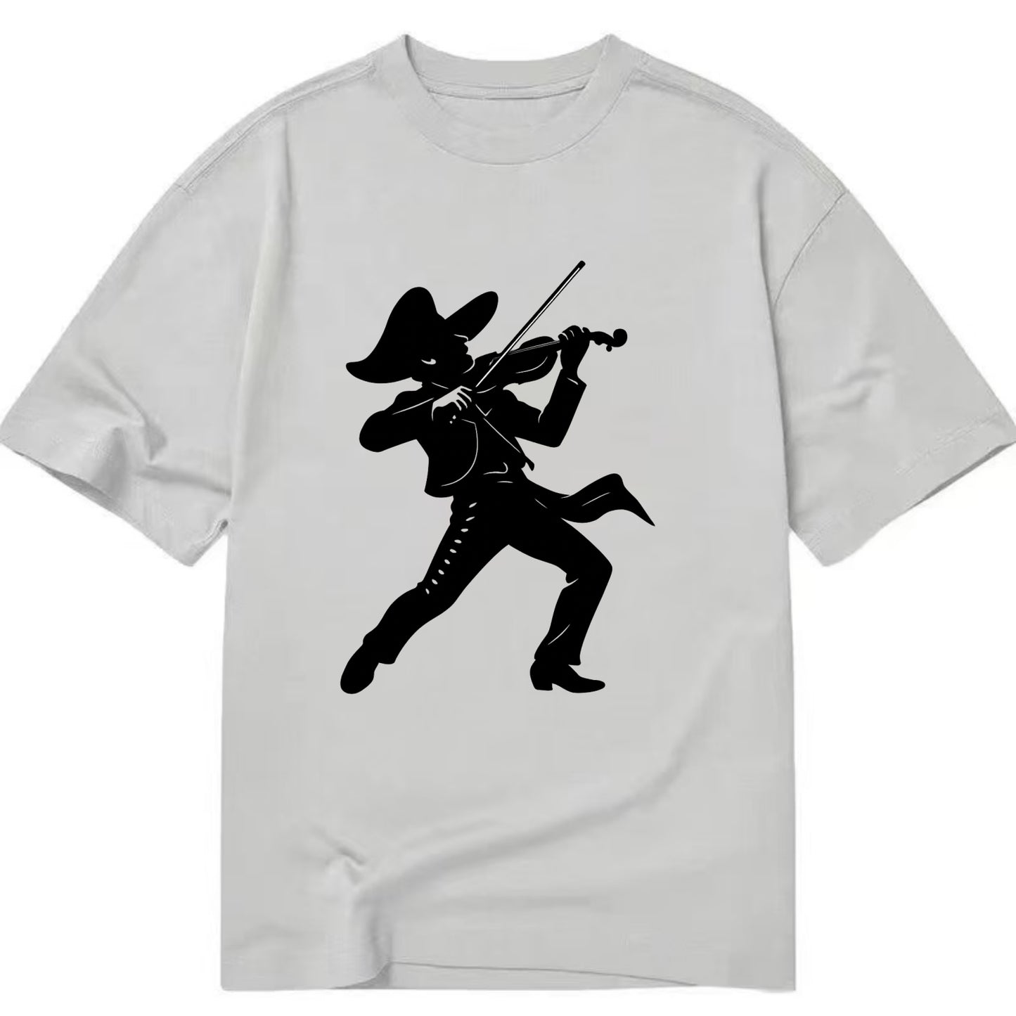Mariachi violinist passionate performance - Classic T-shirt - Grey