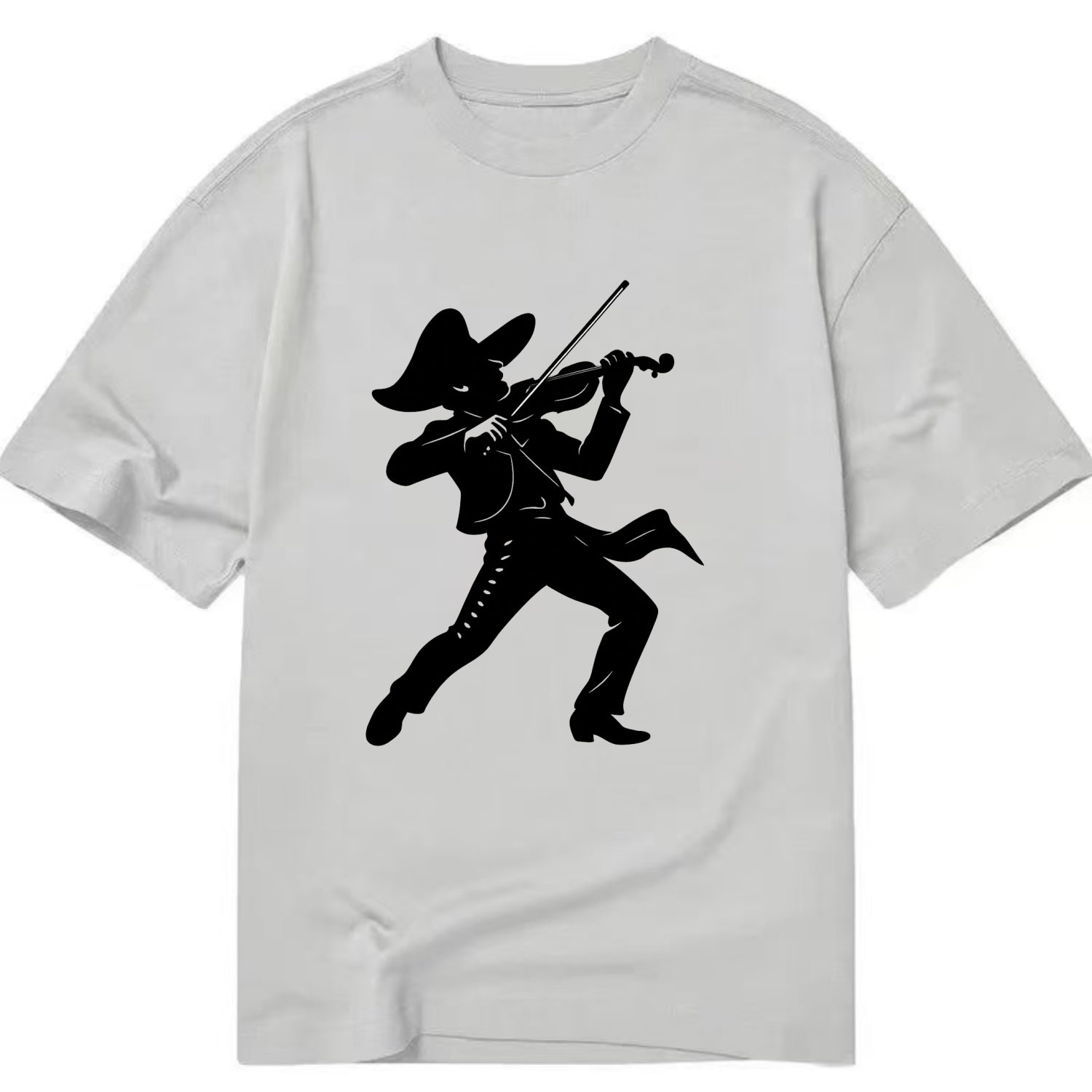 Mariachi violinist passionate performance - Classic T-shirt - Grey