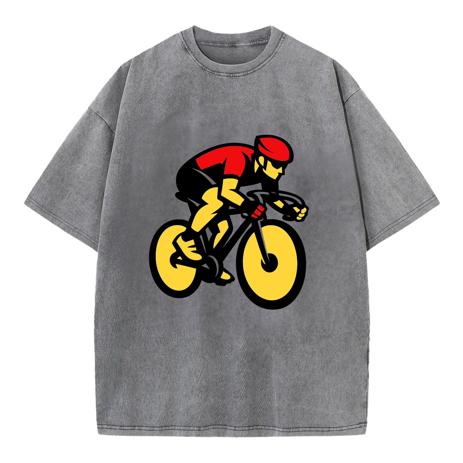 Speed Demon Cyclist - Vintage T-shirt - Grey