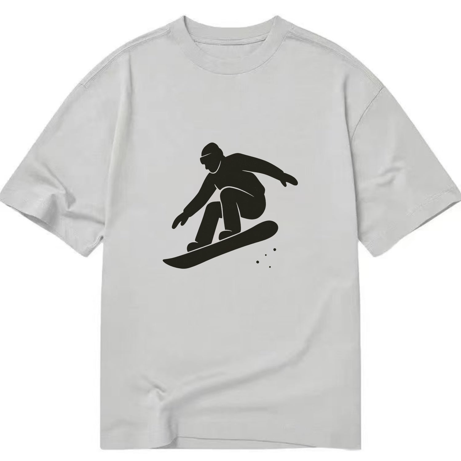 Snowboarder catching air off a jump - Classic T-shirt - Grey