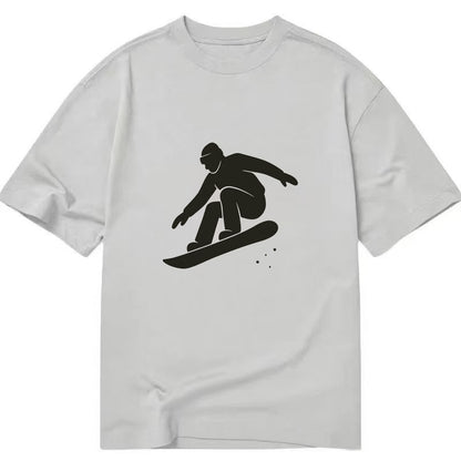Snowboarder catching air off a jump - Classic T-shirt - Grey