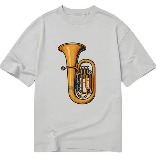 Tuba with large brass bell - Classic T-shirt - Grey