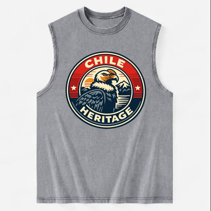 Andean Spirit Emblem - Vintage Washed Tank - Grey
