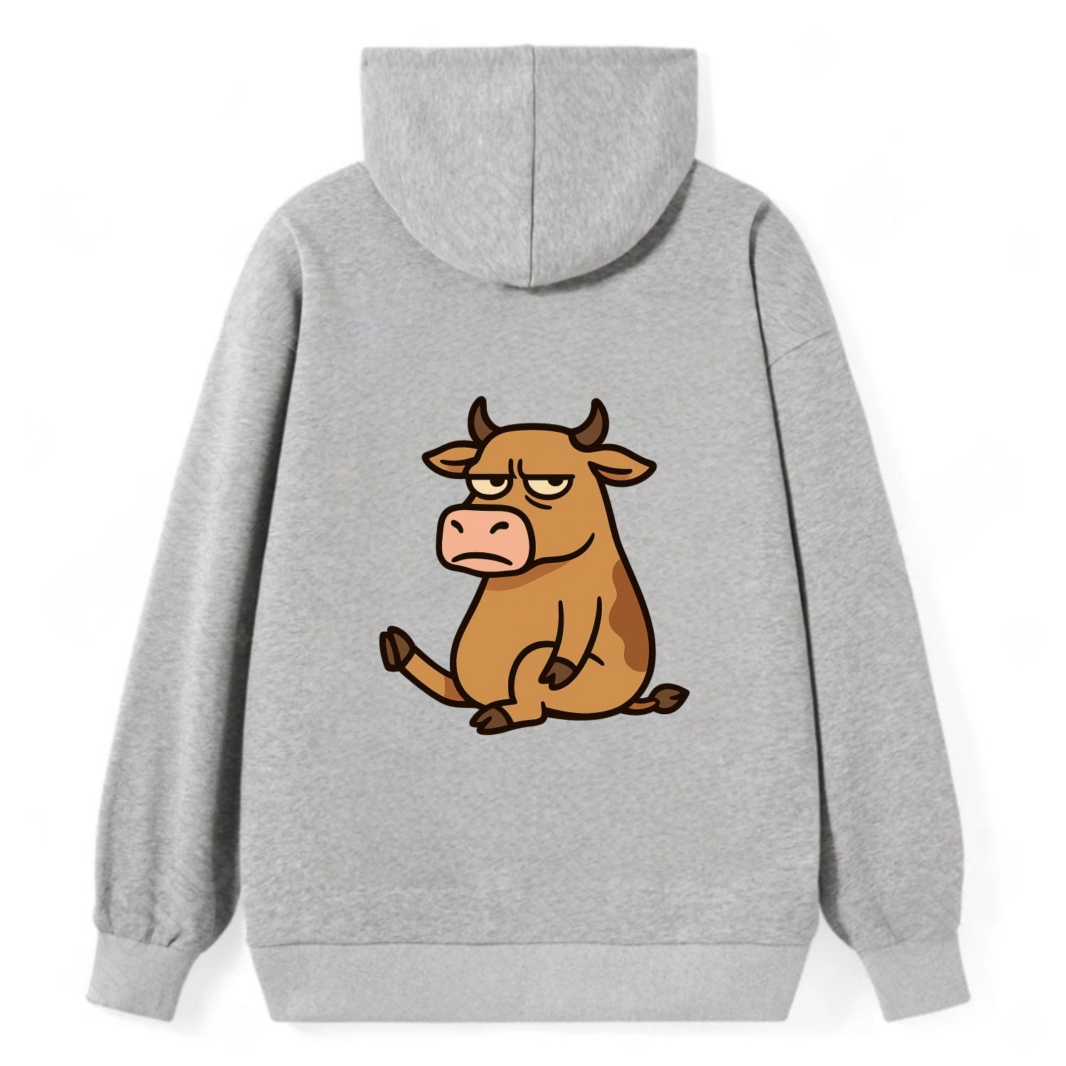 The Cow Judging Silently - Classic Pullover Hoodie - Grey