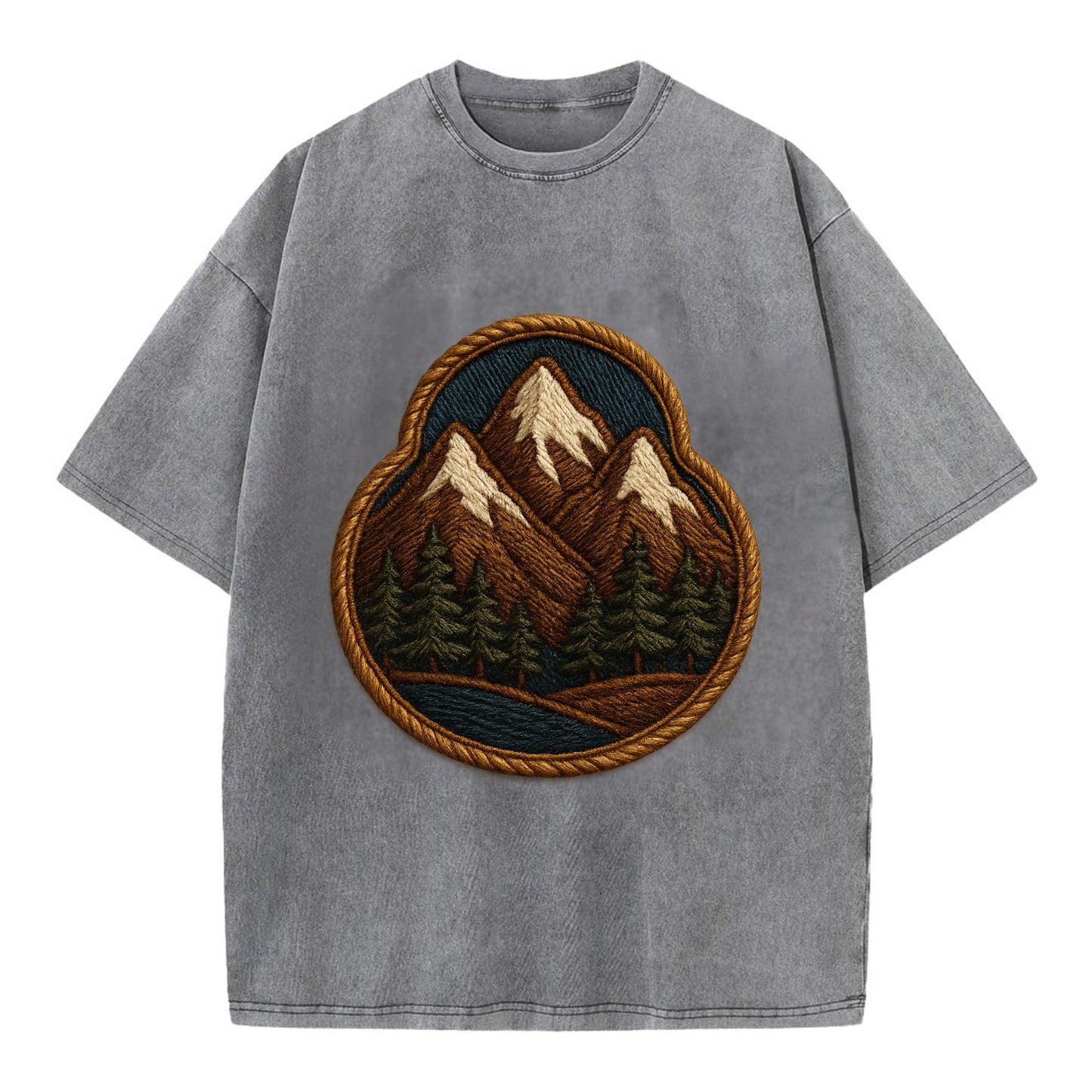 Mountain Range  - Vintage T-shirt - Grey