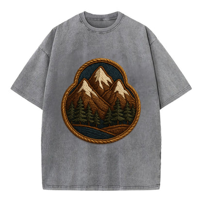 Mountain Range  - Vintage T-shirt - Grey