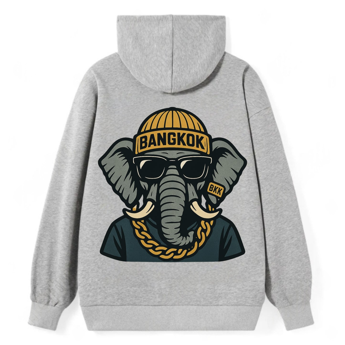 Bangkok Elephant - Classic Pullover Hoodie - Grey