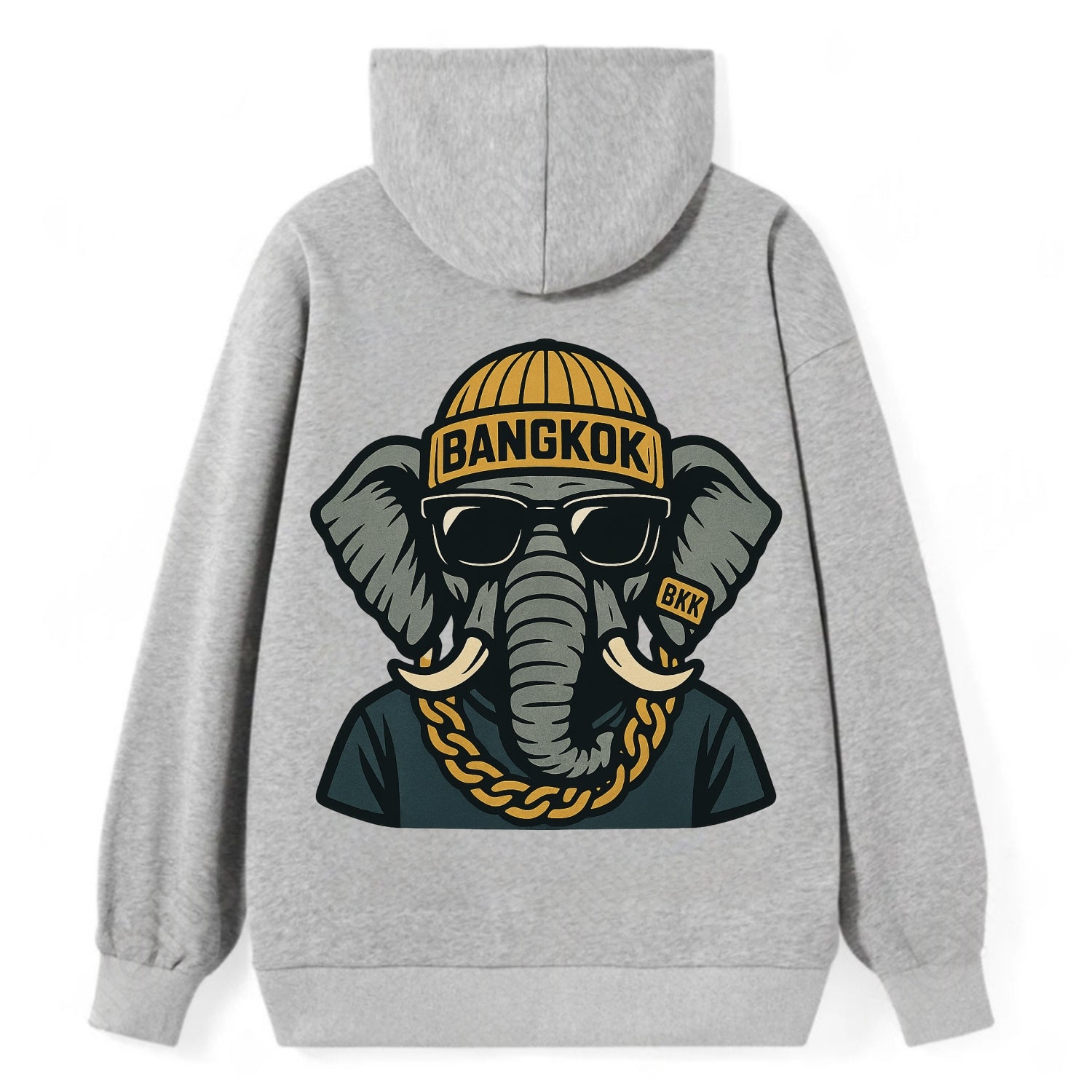 Bangkok Elephant - Classic Pullover Hoodie - Grey