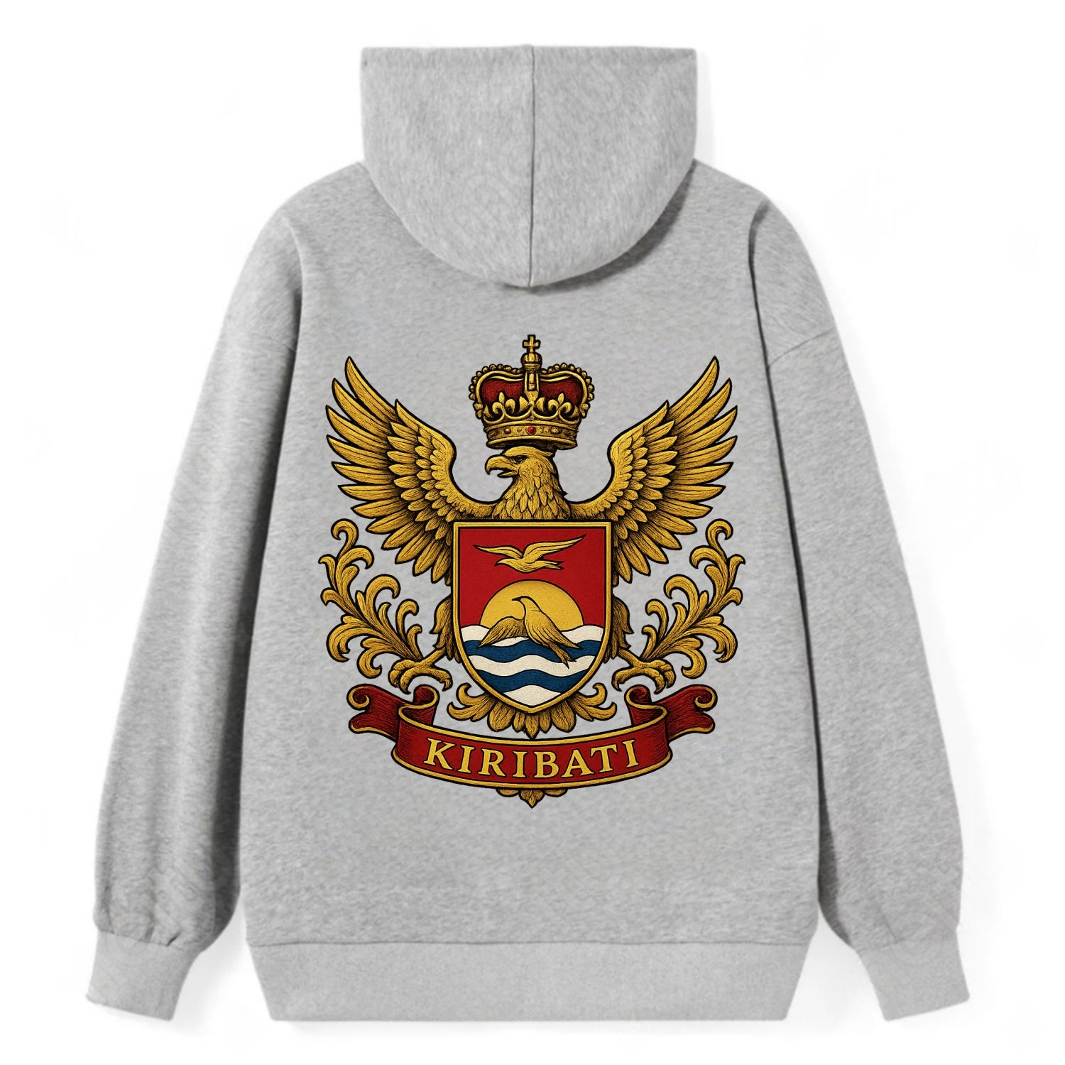 Kiribati Heritage Badge  - Classic Pullover Hoodie - Grey
