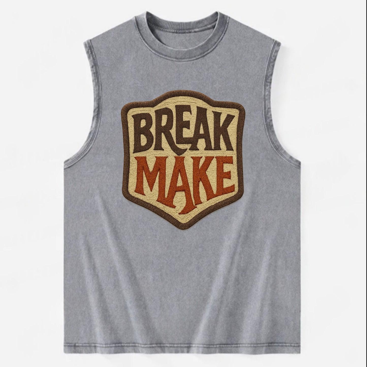 BREAK;MAKE THE RULES Rebel Red Snapback - Vintage Washed Tank - Grey