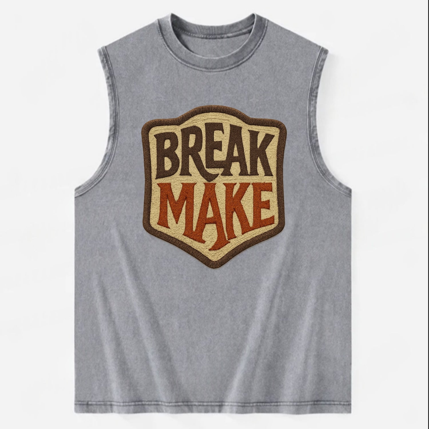 BREAK;MAKE THE RULES Rebel Red Snapback - Vintage Washed Tank - Grey