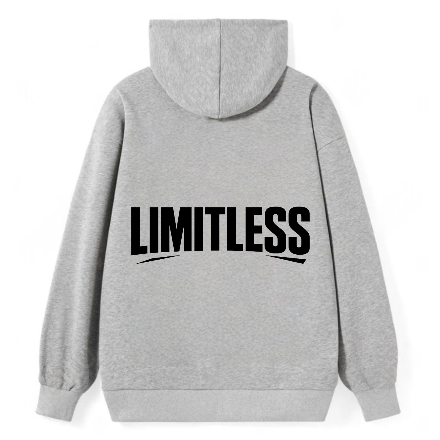 Bold typography design - "LIMITLESS" - no boundaries, infinite potential - Classic Pullover Hoodie - Grey