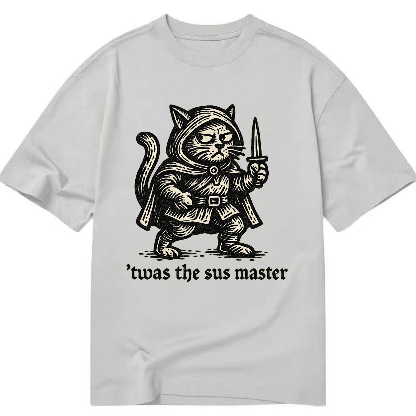 Sus Imposter Cat Spy  - Classic T-shirt - Grey