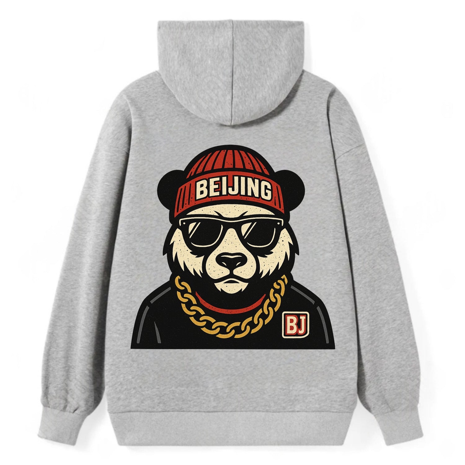 Beijing Panda - Classic Pullover Hoodie - Grey