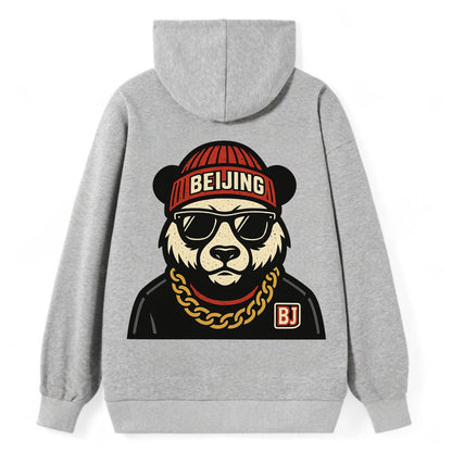 Beijing Panda - Classic Pullover Hoodie - Grey