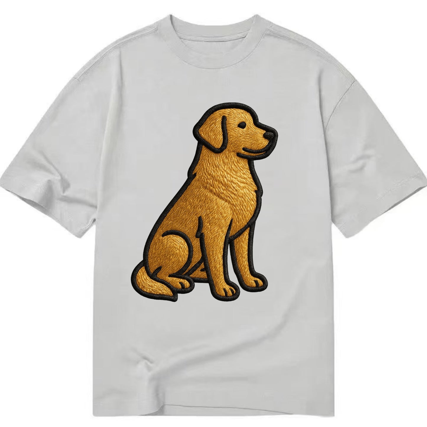 Golden Retriever - Contemporary geometri - Classic T-shirt - Grey