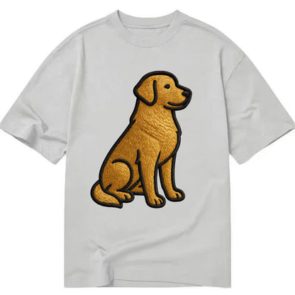 Golden Retriever - Contemporary geometri - Classic T-shirt - Grey