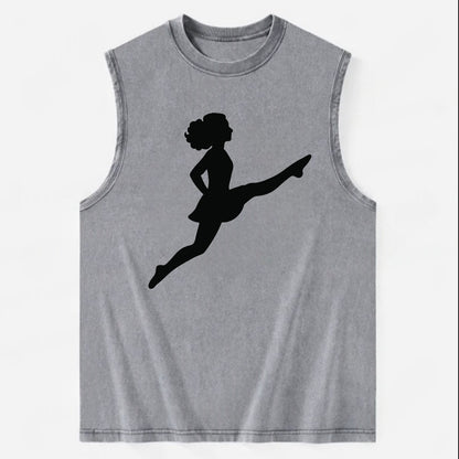 Irish step dancer Riverdance leap - Vintage Washed Tank - Grey