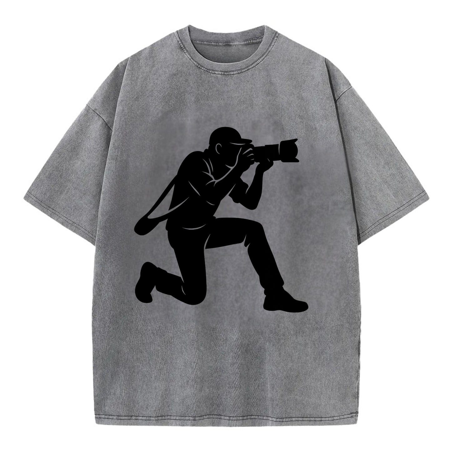 Photographer capturing perfect shot - Vintage T-shirt - Grey
