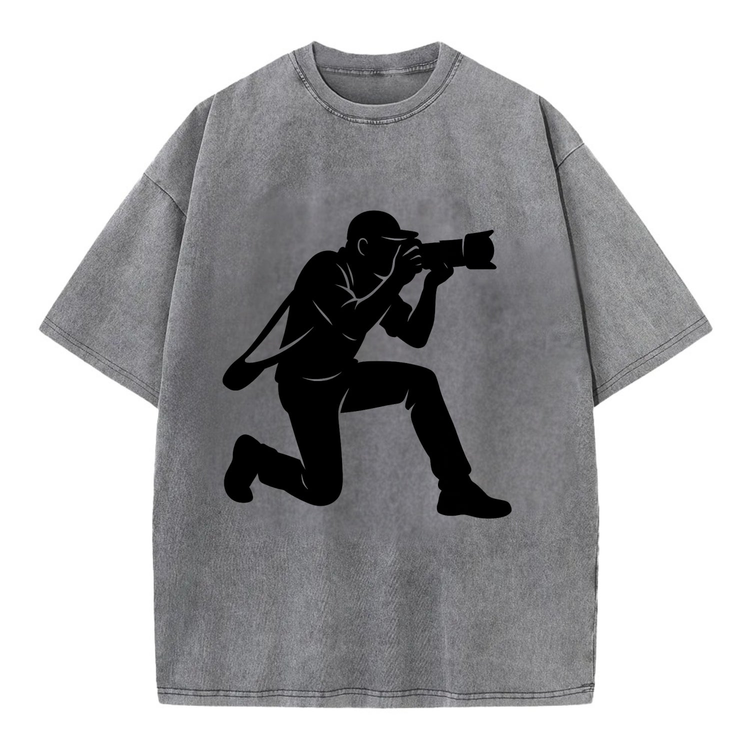 Photographer capturing perfect shot - Vintage T-shirt - Grey