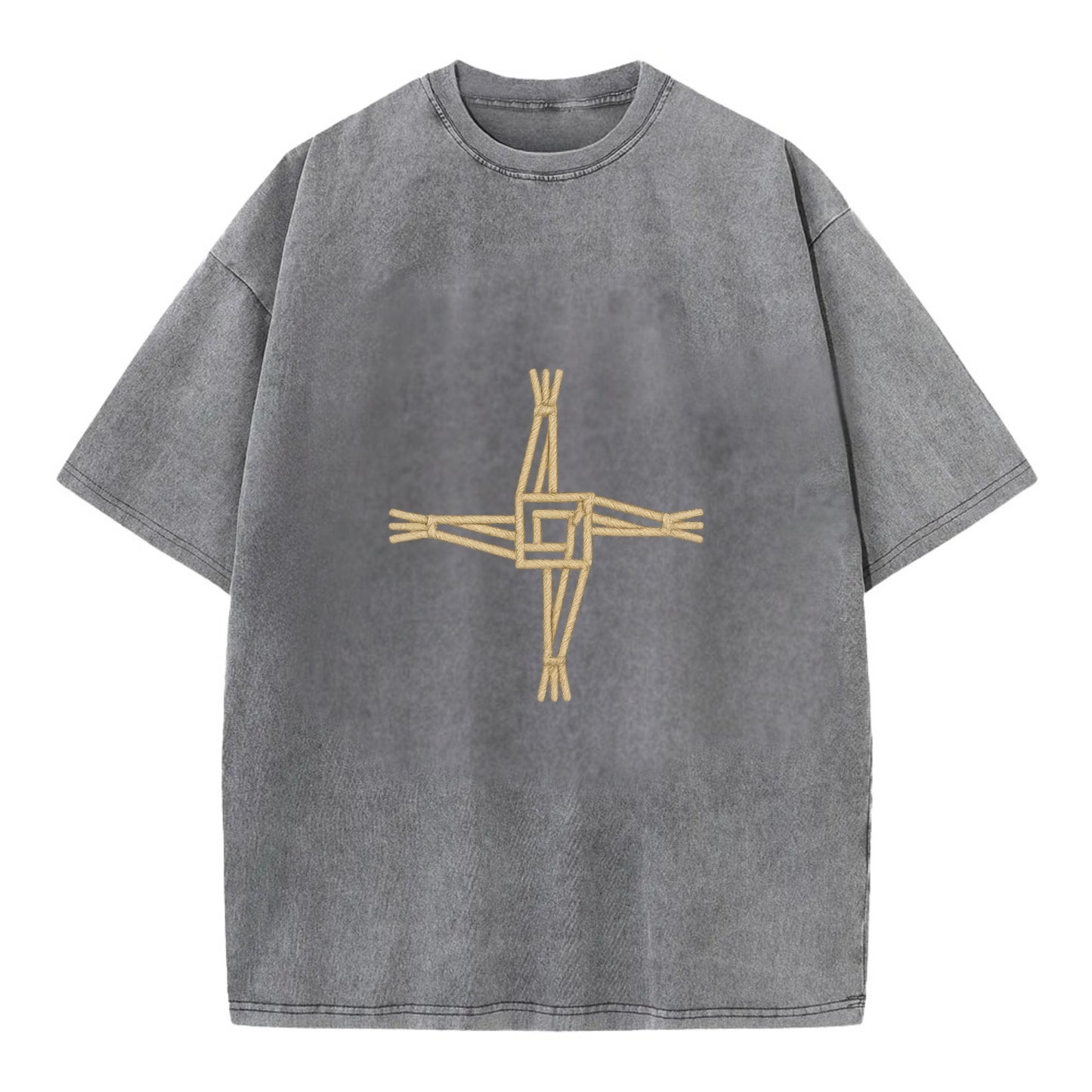 Saint Brigid's Cross  - Vintage T-shirt - Grey