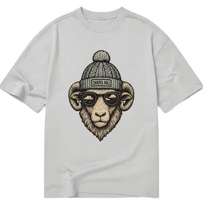 Chapel Hill Tar Heel Ram wearing UNC bea - Classic T-shirt - Grey