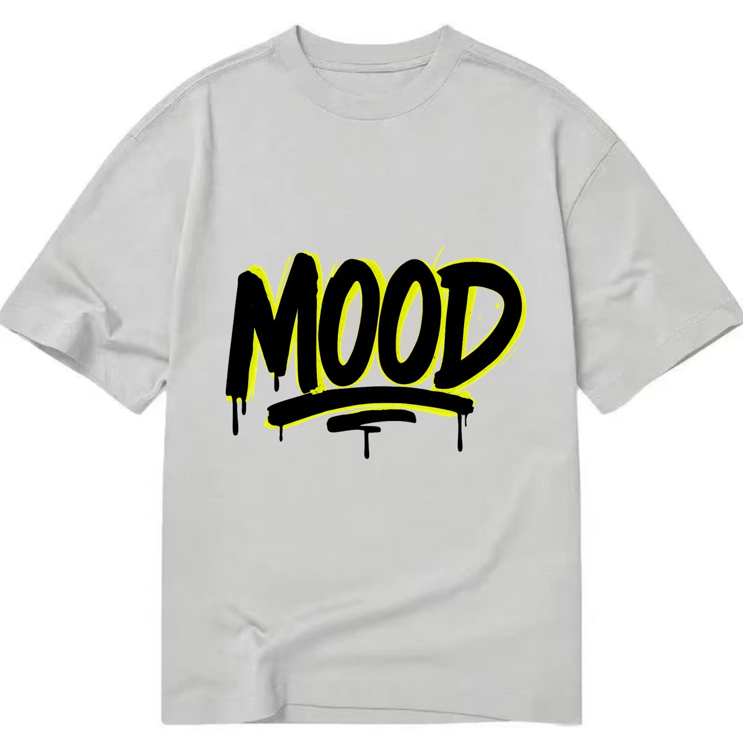Bold typography design - "MOOD" - current state, feeling it - Classic T-shirt - Grey