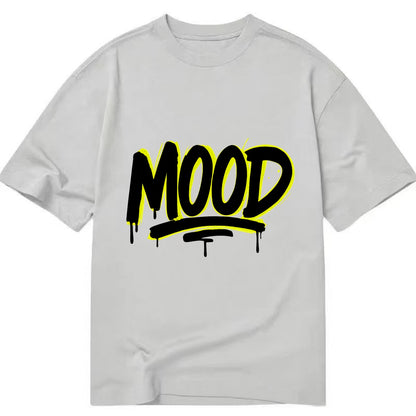 Bold typography design - "MOOD" - current state, feeling it - Classic T-shirt - Grey