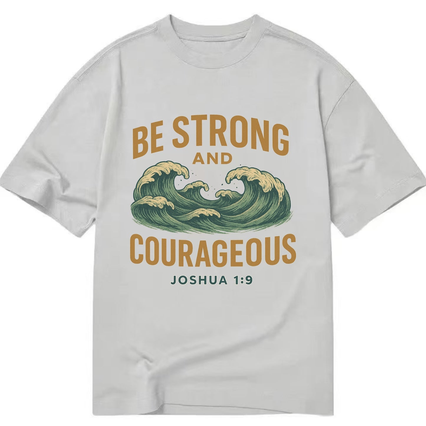 Joshua 1:9 Ocean - Classic T-shirt - Grey