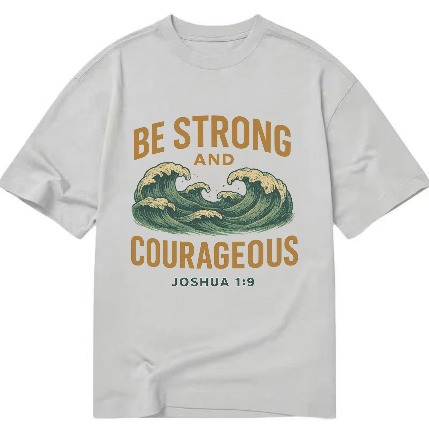 Joshua 1:9 Ocean - Classic T-shirt - Grey