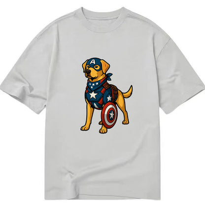 Labrador Captain America  - Classic T-shirt - Grey