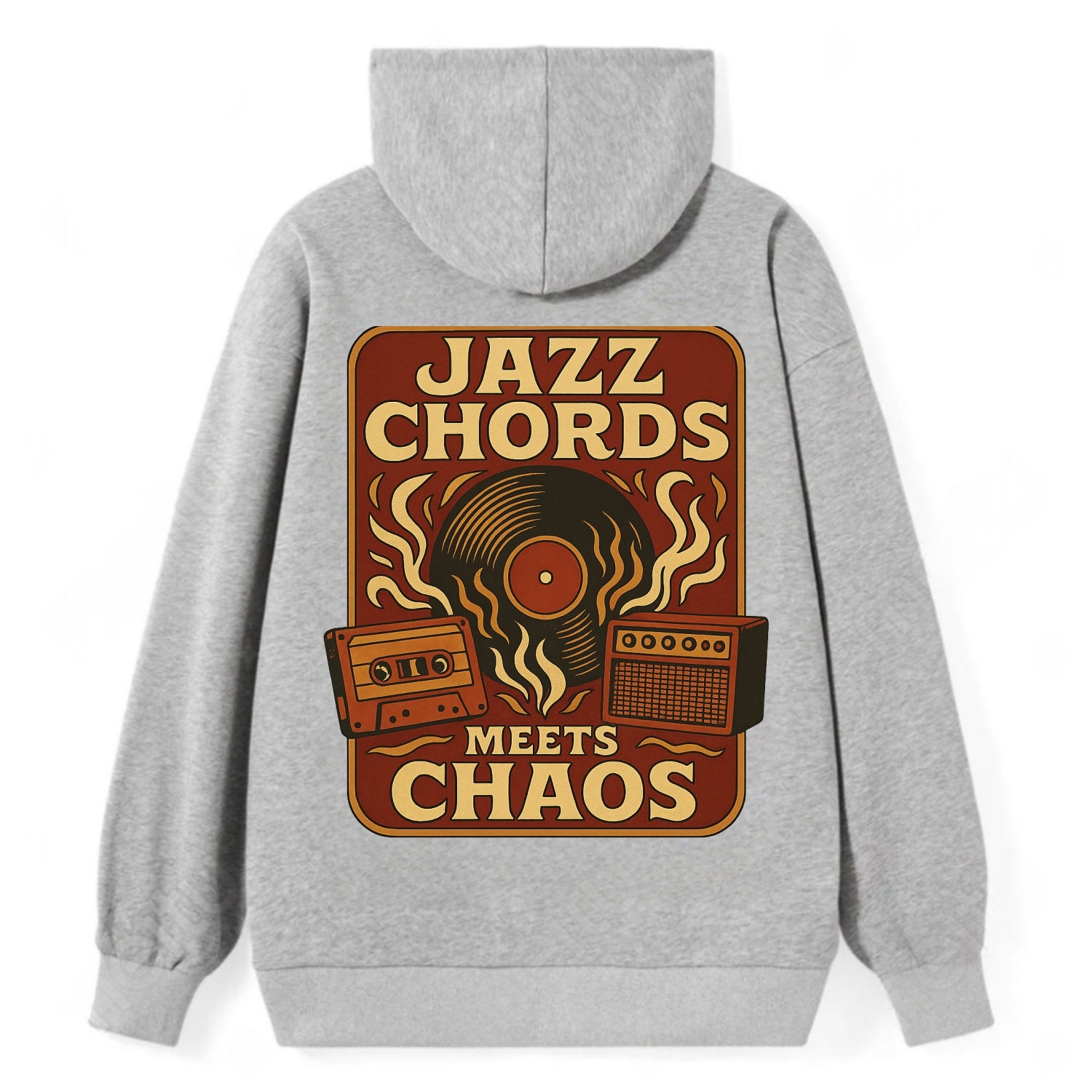 Jazz chords with hyperpop energy - "Jazz Meets Chaos" - unexpected fusion - Classic Pullover Hoodie - Grey