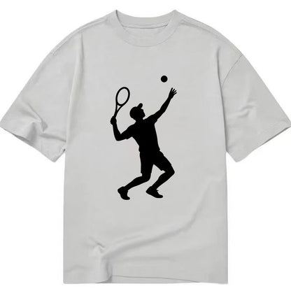 Tennis player serving powerful shot - Classic T-shirt - Grey