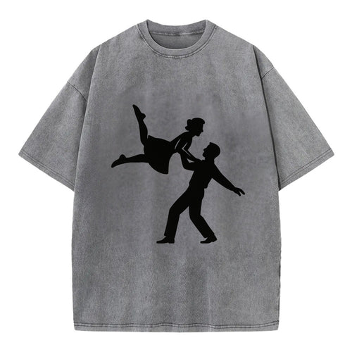 Swing dancers aerial lift - Vintage T-shirt
