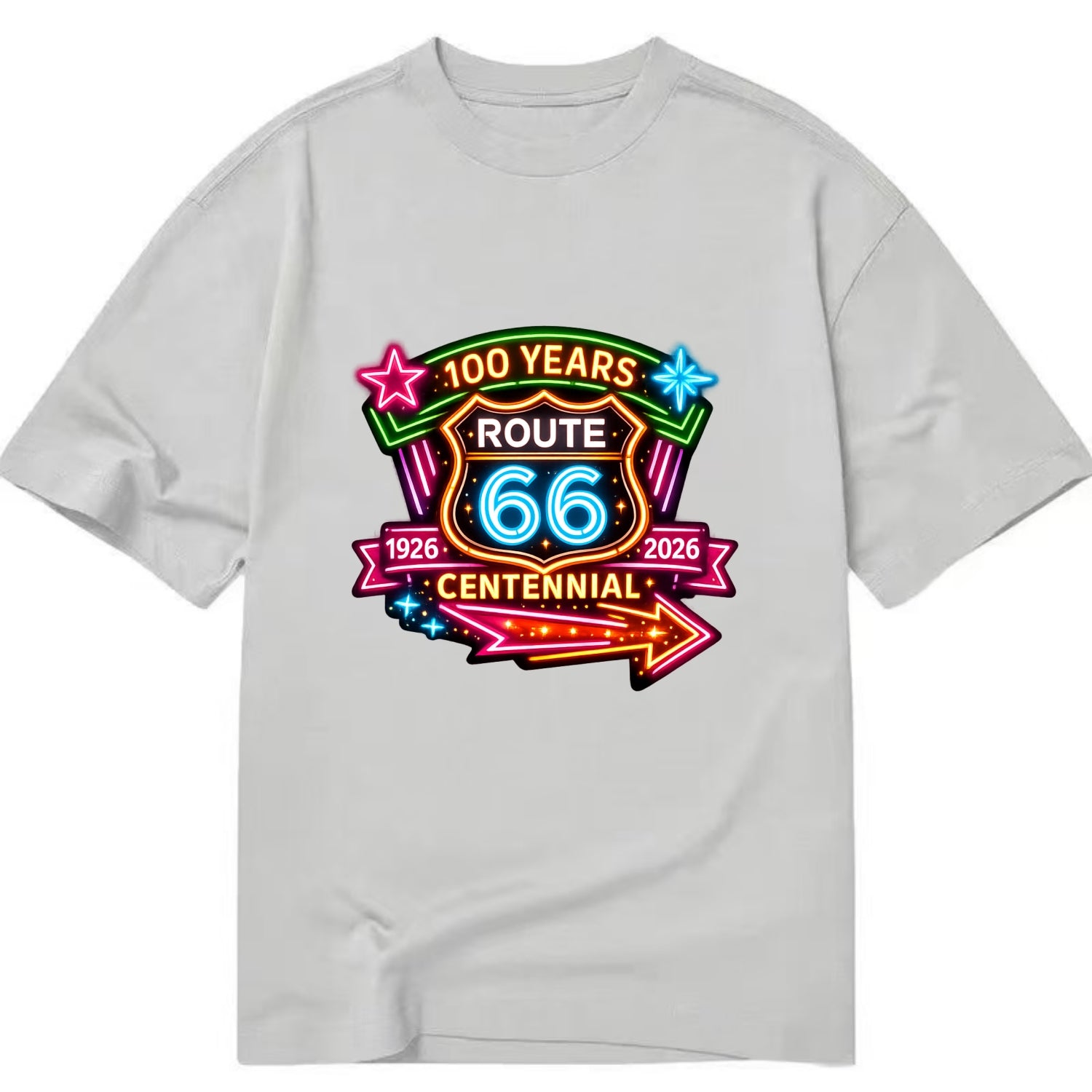 CENTENNIAL BADGE | 100 Years celebration emblem | 1926-2026 dates | Anniversary - Classic T-shirt - Grey