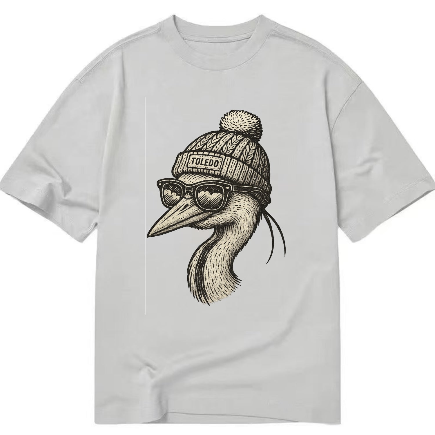 Toledo Great Blue Heron wearing Toledo b - Classic T-shirt - Grey