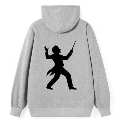 Conductor leading orchestra passionately - Classic Pullover Hoodie - Grey