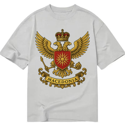Macedonia Heritage Badge  - Classic T-shirt - Grey