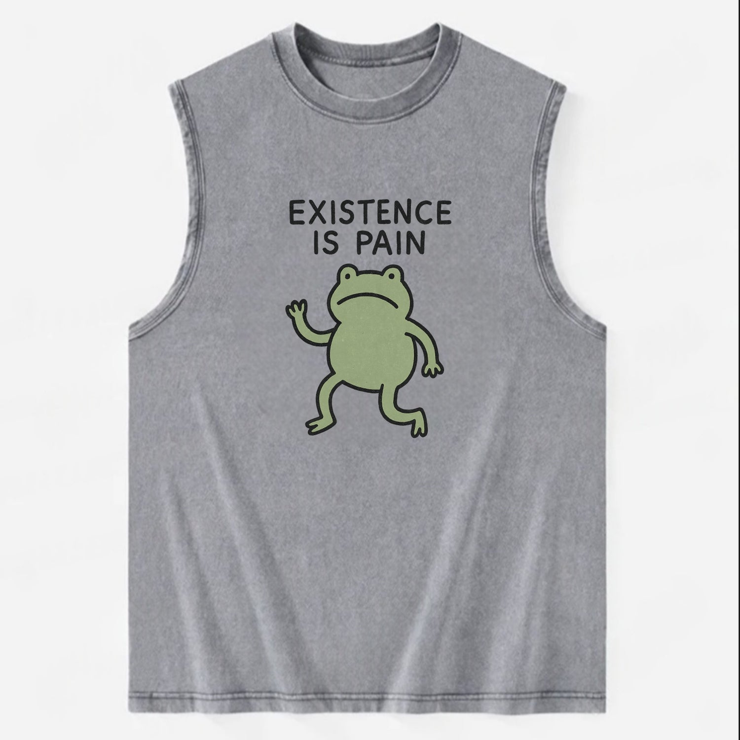 VINTAGE MODEL | Antique with dust - Vintage Washed Tank - Grey