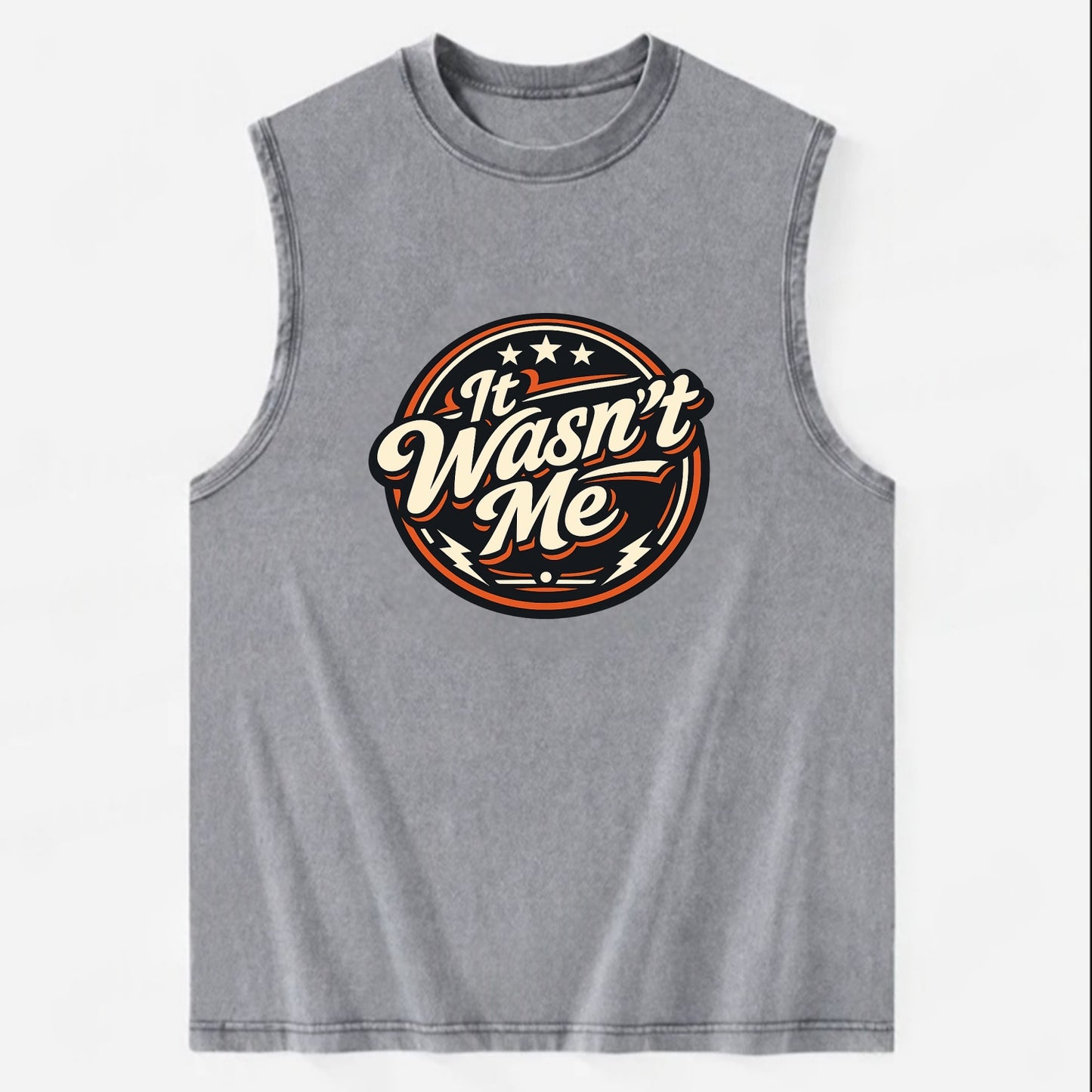 Unapologetic Rebel Emblem - Vintage Washed Tank - Grey