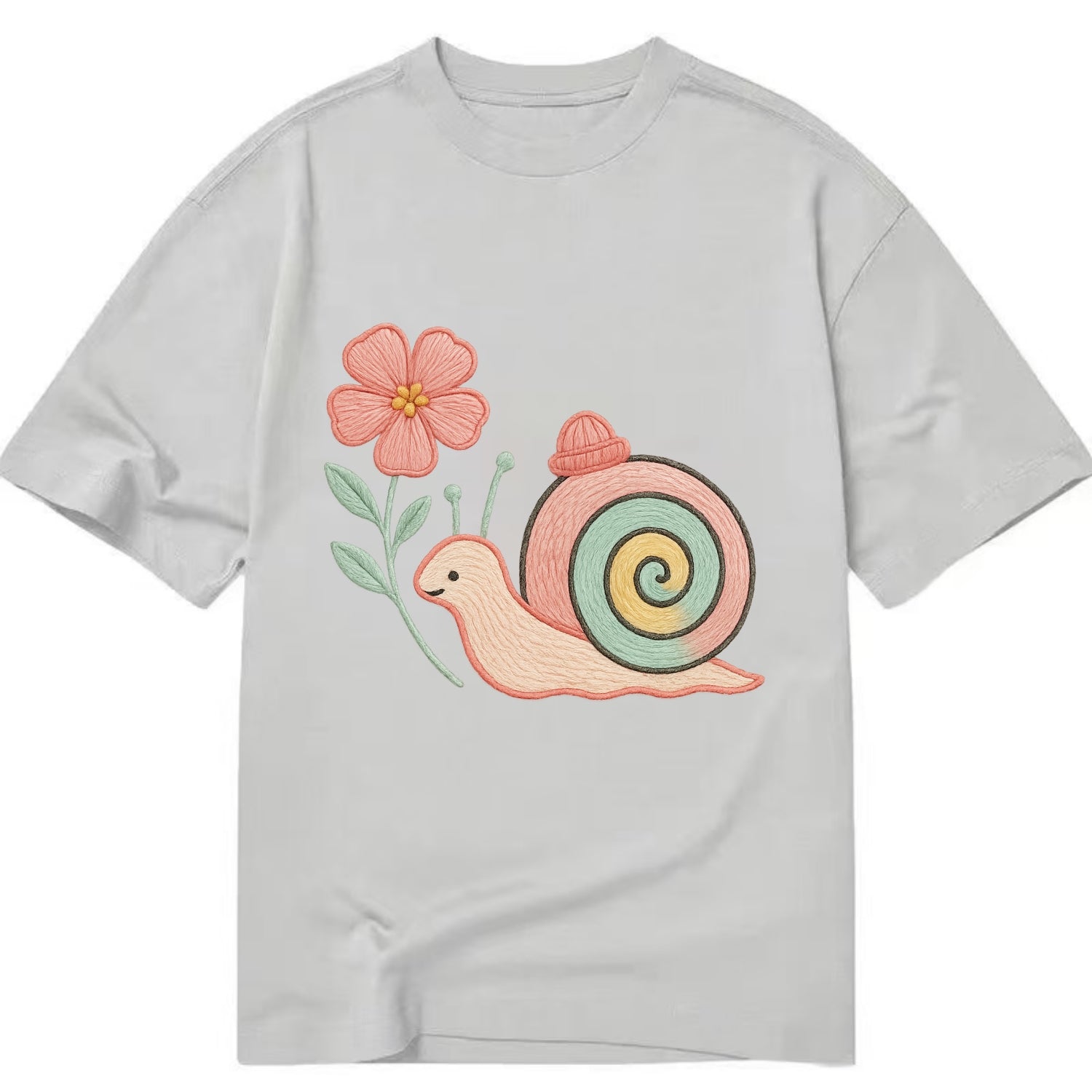 Coral Snail - Classic T-shirt - Grey