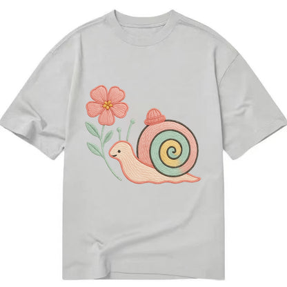 Coral Snail - Classic T-shirt - Grey